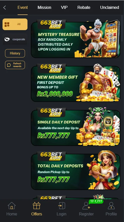 663 BET Bonuses